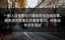 一群人深夜都在问蘑菇影视在线观看，最离谱的答案反而最像真的，越看越觉得有猫腻
