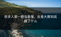 很多人第一眼没看懂，<strong>反差大赛</strong>到底藏了什么