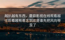 越扒越有东西，蘑菇影视在线观看越往后看越有悬念到底是谁先把风向带歪了
