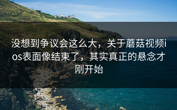 没想到争议会这么大,关于蘑菇视频ios表面像结束了,其实真正的悬念才刚开始 第1张 没想到争议会这么大,关于蘑菇视频ios表面像结束了,其实真正的悬念才刚开始 第1张