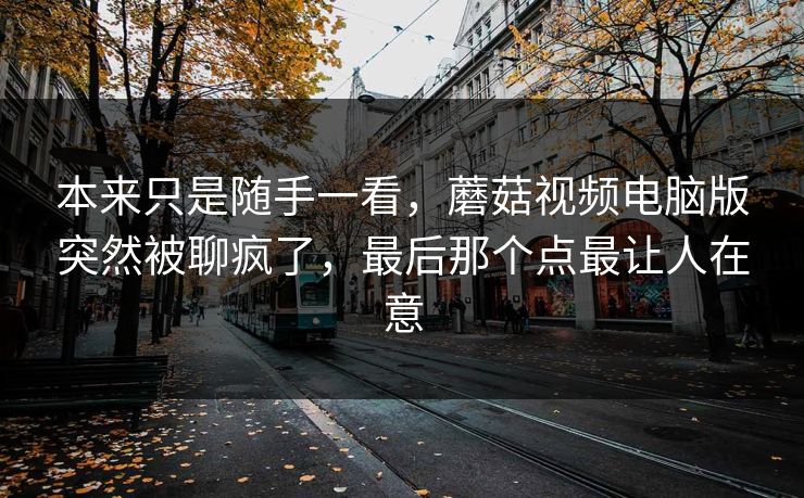 本来只是随手一看,蘑菇视频电脑版突然被聊疯了,最后那个点最让人在意 第1张 本来只是随手一看,蘑菇视频电脑版突然被聊疯了,最后那个点最让人在意 第1张