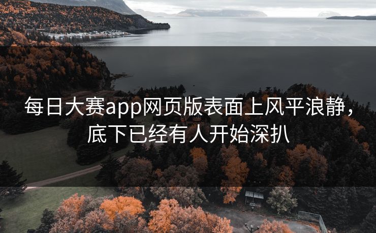 每日大赛app网页版表面上风平浪静，底下已经有人开始深扒